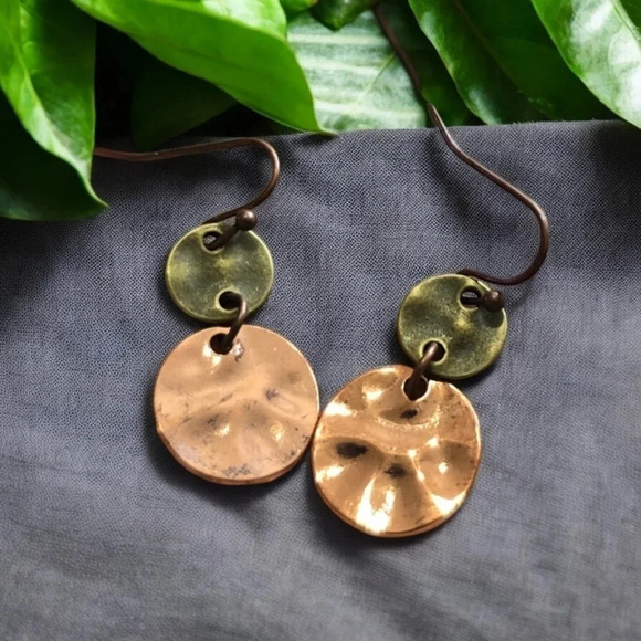 Circle Bohemian Dangle Earrings - Picture 2 of 3